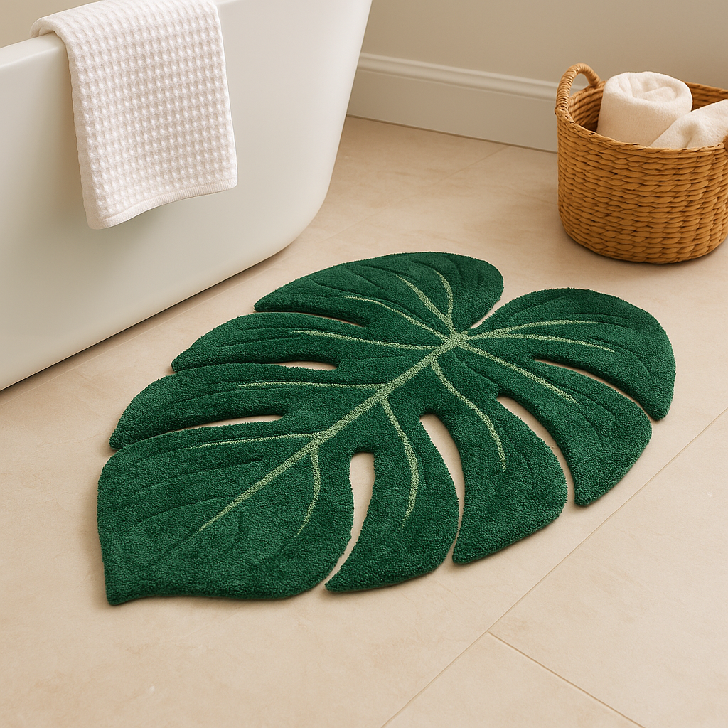 Tapis Feuille Tropicale Antidérapant