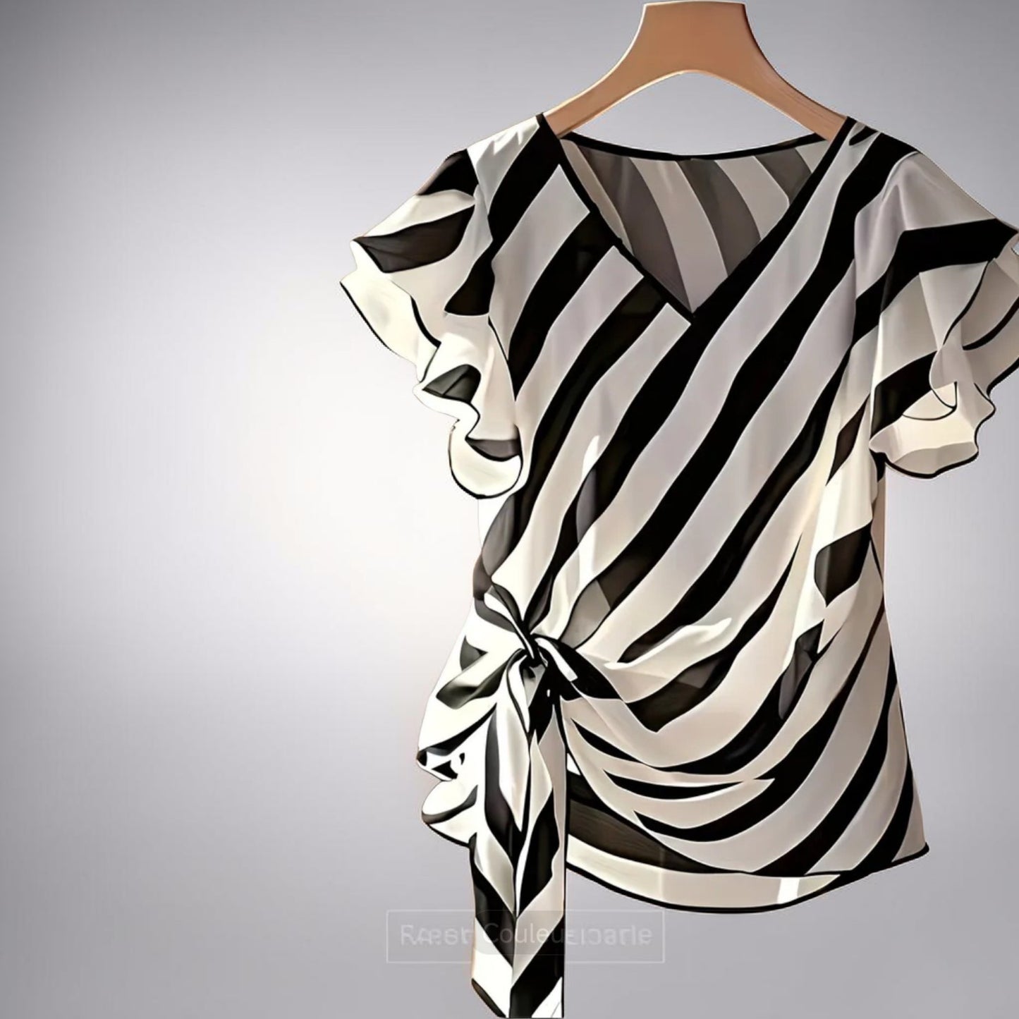 Blouse Femme Élégante – Col V – Style Chic & Fluide - Everia Shop