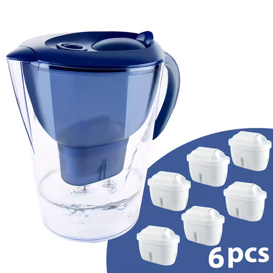 Carafe filtrante pour eau alcaline avec une capacité de 12 tasses