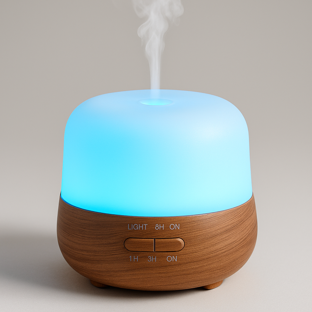 Diffuseur d’Huiles Essentielles LED – 300 ml | Brumisation Ultra-Fine & Lumière 7 Couleurs