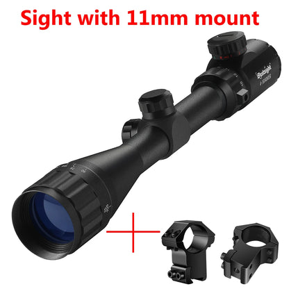 4-16X40 AOEG Rifle Scopes Red and Green Illuminated Hunting Scopes Tactical Optical Scope Riflescopes Airsoft Sight