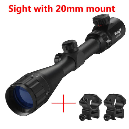 4-16X40 AOEG Rifle Scopes Red and Green Illuminated Hunting Scopes Tactical Optical Scope Riflescopes Airsoft Sight