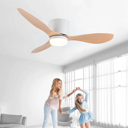 Modern Simplicity 52-inch Ceiling Fan with Light Strong Wind Electric Household Fan with Remote Control for Restaurant