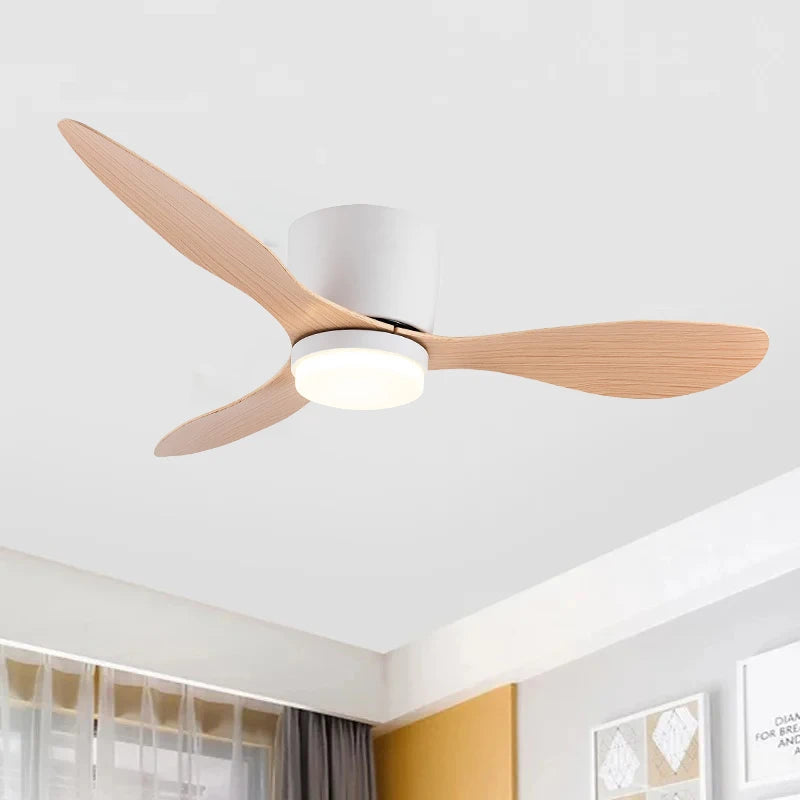 Modern Simplicity 52-inch Ceiling Fan with Light Strong Wind Electric Household Fan with Remote Control for Restaurant