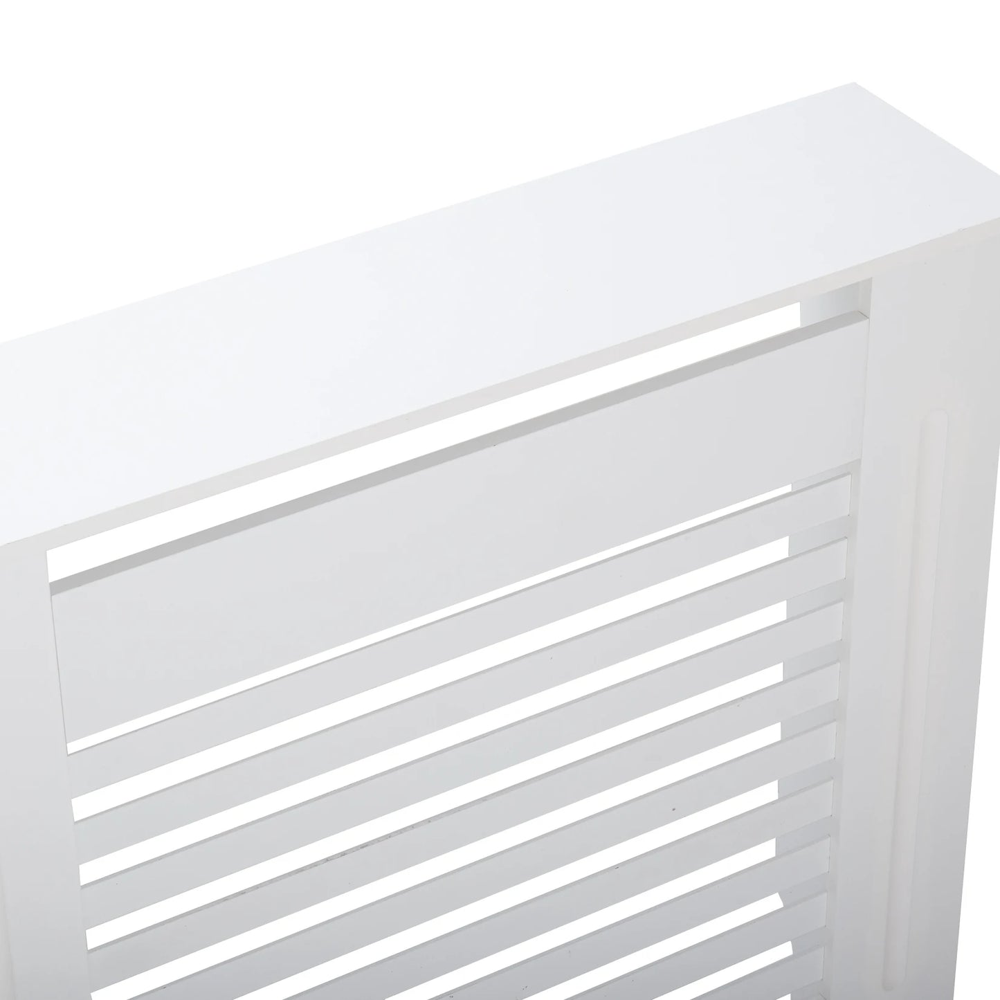 Wood Radiator Cover Cabinet White Horizontal Slat Heater Covers Modern Tall Radiator Shelf