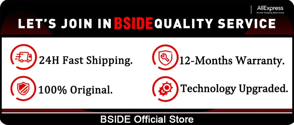 BSIDE ACM91 Digital Clamp Meter 1mA Precision Ammeter Clamp DC AC 100A Professional Multimeter Car Amvoltmeter Tester