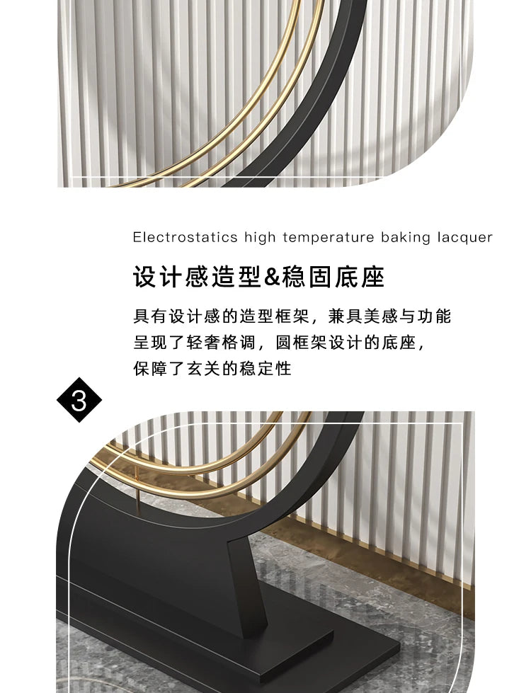 Light luxury rock slab entrance table against the wall Entry entrance cabinet Modern simple ultra-narrow decorative end view tab