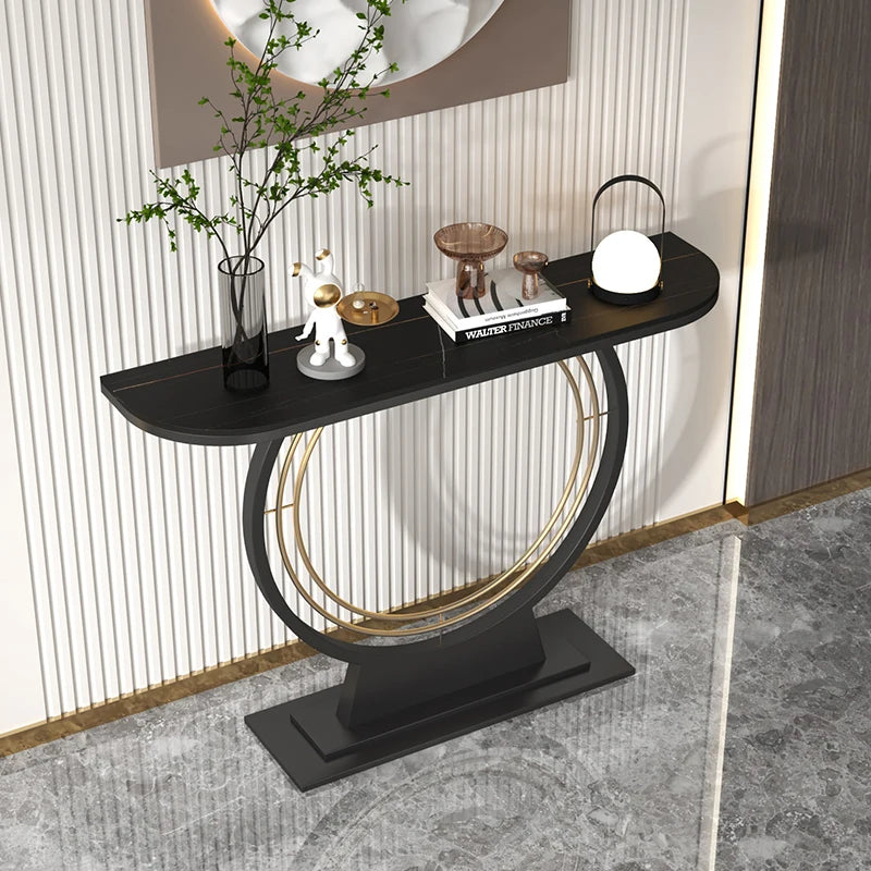 Light luxury rock slab entrance table against the wall Entry entrance cabinet Modern simple ultra-narrow decorative end view tab