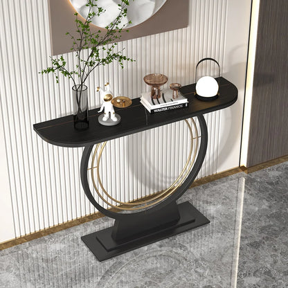 Light luxury rock slab entrance table against the wall Entry entrance cabinet Modern simple ultra-narrow decorative end view tab