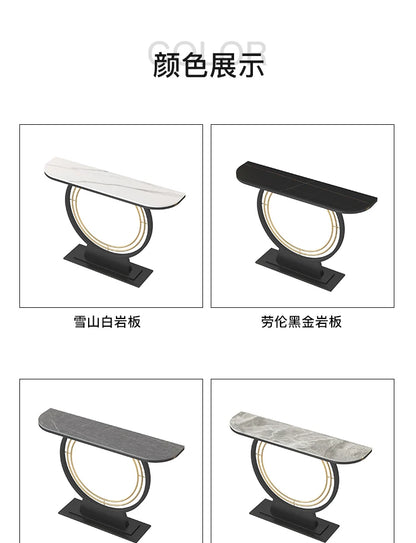 Light luxury rock slab entrance table against the wall Entry entrance cabinet Modern simple ultra-narrow decorative end view tab
