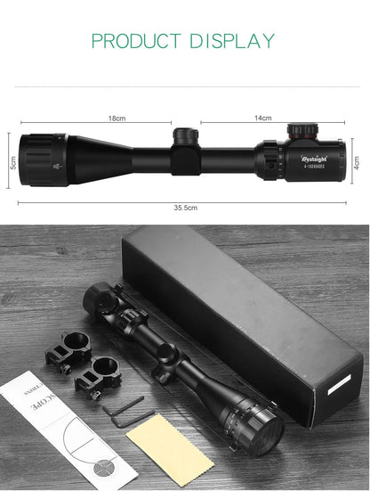 4-16X40 AOEG Rifle Scopes Red and Green Illuminated Hunting Scopes Tactical Optical Scope Riflescopes Airsoft Sight