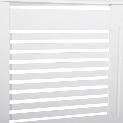 Wood Radiator Cover Cabinet White Horizontal Slat Heater Covers Modern Tall Radiator Shelf