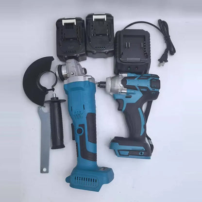 125mm Brushless Electric Angle Grinder 18V Battery Devices Combo Kit Impact Wrench for Makita Battery Power Tool Sets