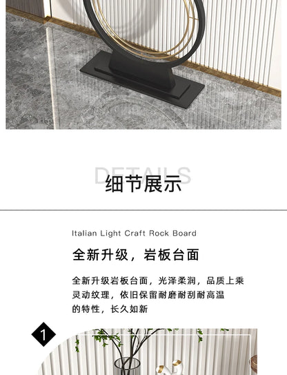 Light luxury rock slab entrance table against the wall Entry entrance cabinet Modern simple ultra-narrow decorative end view tab