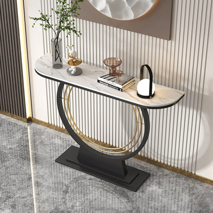 Light luxury rock slab entrance table against the wall Entry entrance cabinet Modern simple ultra-narrow decorative end view tab