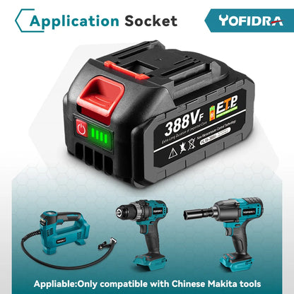 YOFIDRA 125mm Brushless Angle Grinder 14MM Cordless Cutting Polishing Cutting Machine Power Tool For Makita Battery Pin