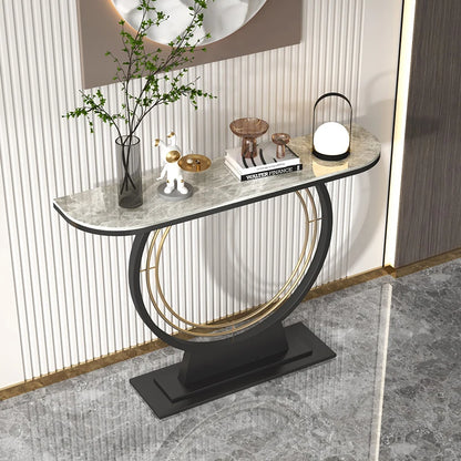Light luxury rock slab entrance table against the wall Entry entrance cabinet Modern simple ultra-narrow decorative end view tab