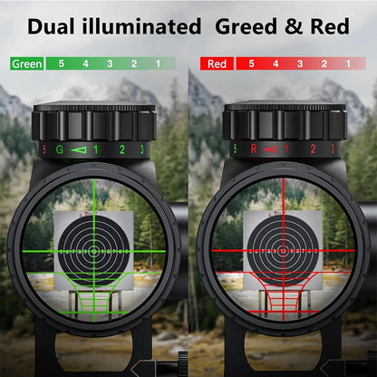 4-16X40 AOEG Rifle Scopes Red and Green Illuminated Hunting Scopes Tactical Optical Scope Riflescopes Airsoft Sight