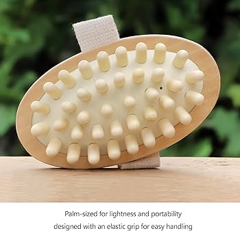 Brosse de Massage Anti-Cellulite – Soin Corps et Cuir Chevelu en Bois Naturel