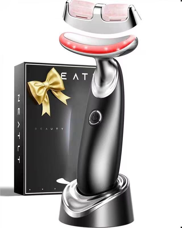 Appareil de Massage Facial en Pierre de Jade avec Lumière LED