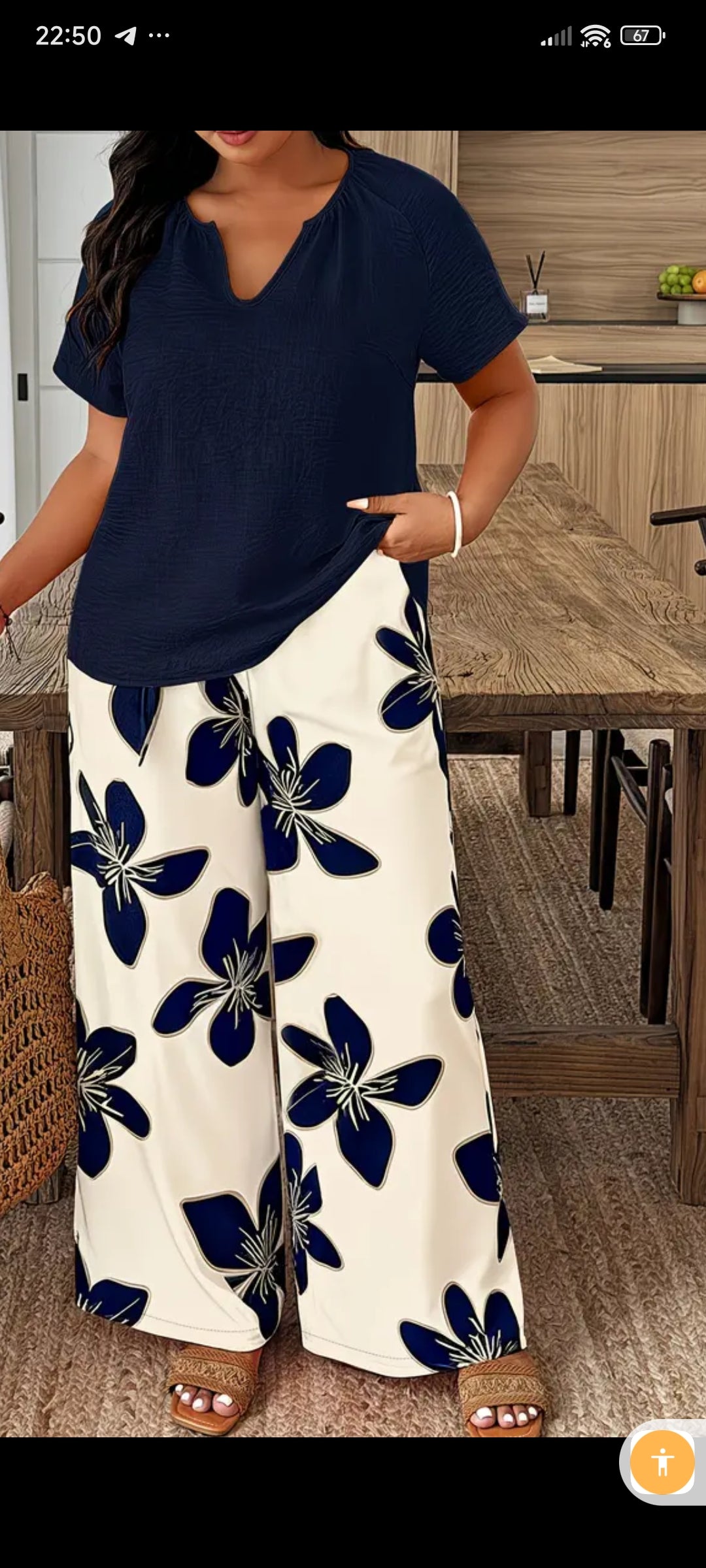 Ensemble Femme Été Fleuri – Pantalon Large & Haut Confort Chic - Everia Shop 